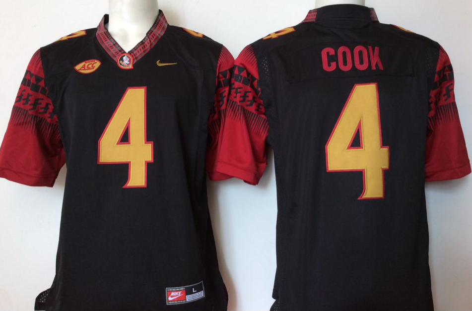 NCAA Men Florida State Seminoles Black #4 cook